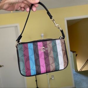 Coach Nolita 15 in Signature Canvas with Multicolor Stripe Print NWT C6021